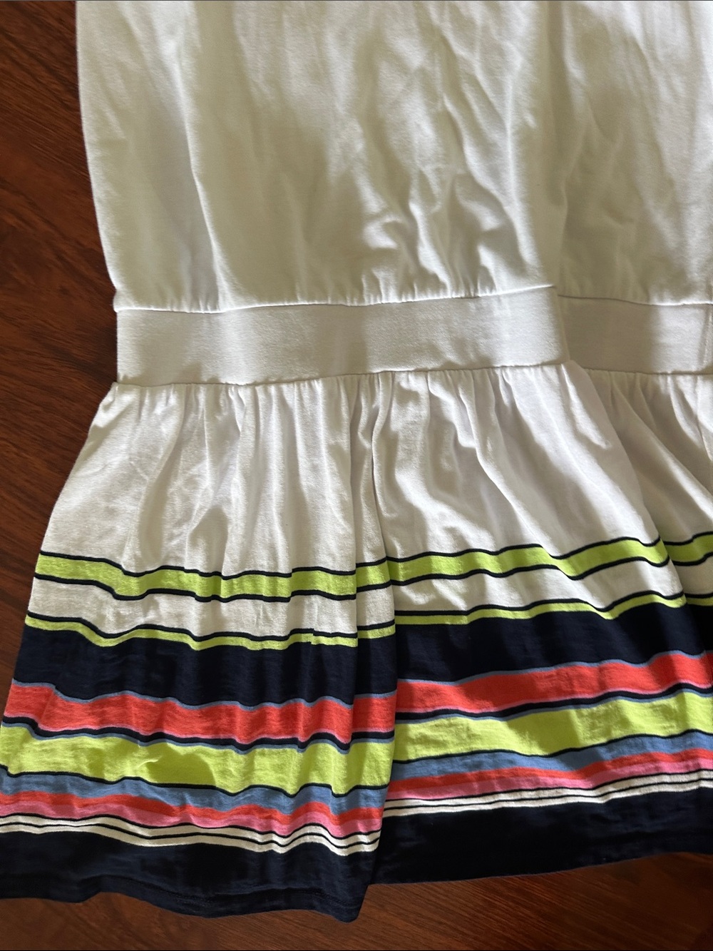 Juicy Couture White Tank Dress with Multicolor Stripe Skirt - Picture 4 of 6